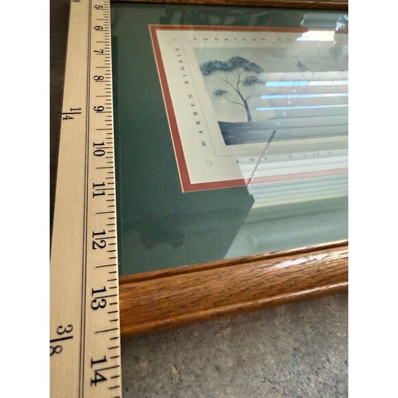 Folk Art Framed Print By Warren Kimble Red Farm Barn Country Core Wall Hanging - Picture 7 of 10